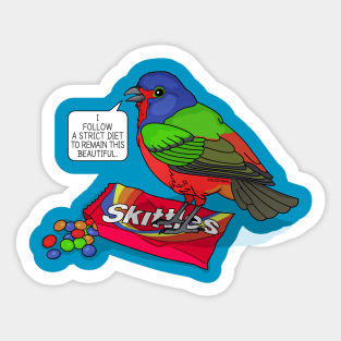 Painted Bunting by Zoodraws, Ver 1 Sticker